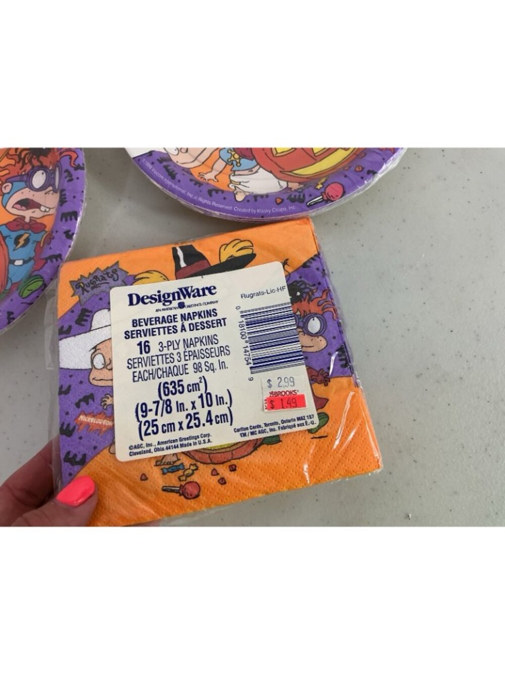 Vintage Rugrats Halloween Paper Plates & Napkins Set New - Picture 4 of 5